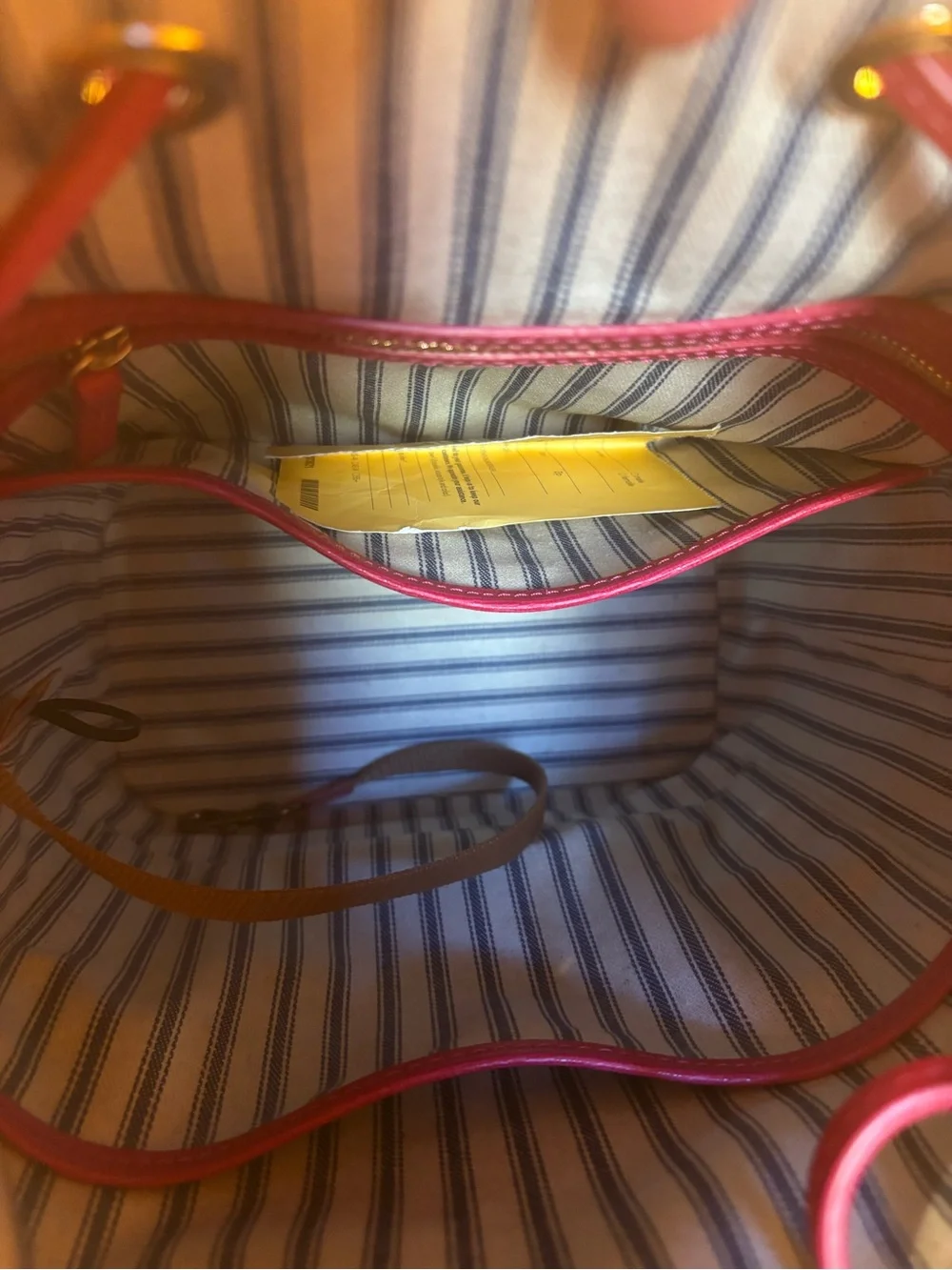 Dooney & Bourke Hot Pink Pebble Leather Drawstring Satchel - Picture 5 of 6